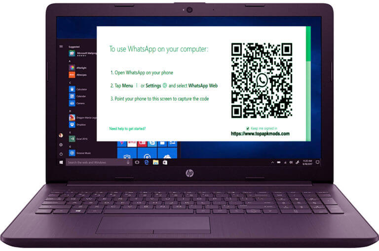 Download WhatsApp web app for windows pc