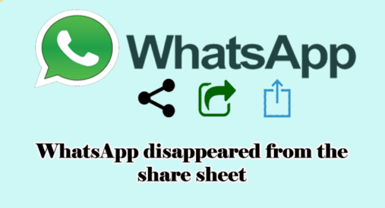 WhatsApp disappeared from the share sheet