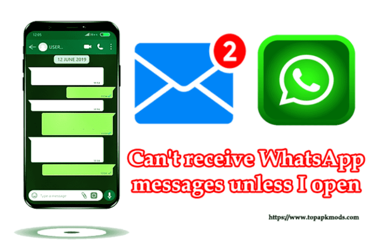 Can't receive WhatsApp messages unless I open it?