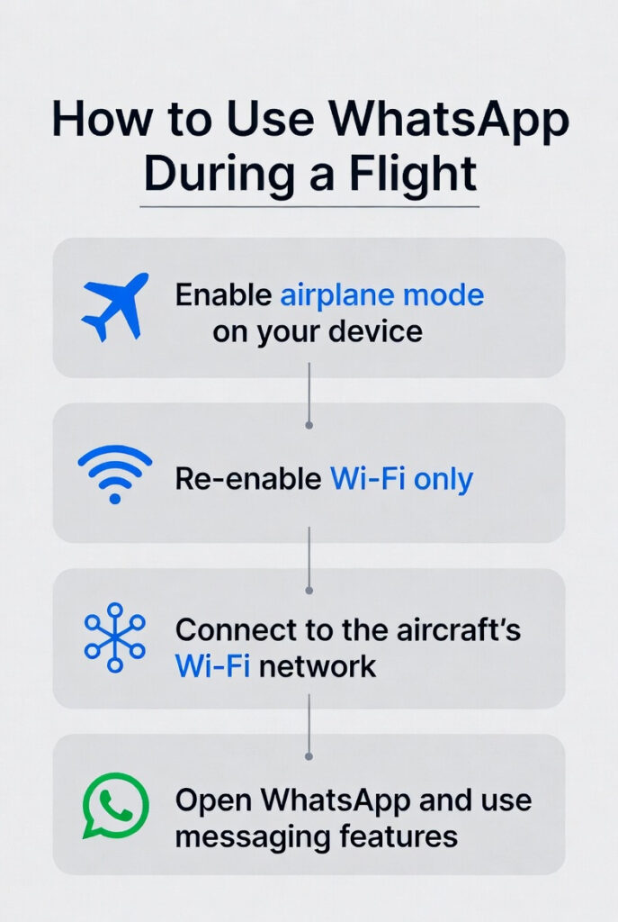 How to Use WhatsApp During a Flight
