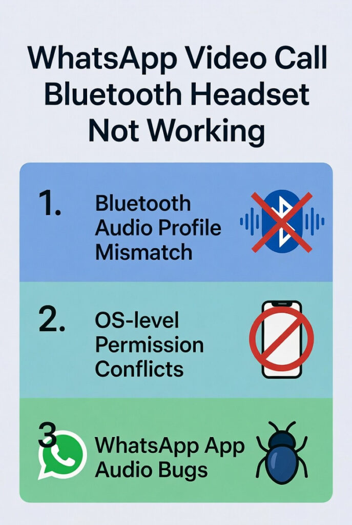 WhatsApp Video Call Bluetooth Headset Not Working