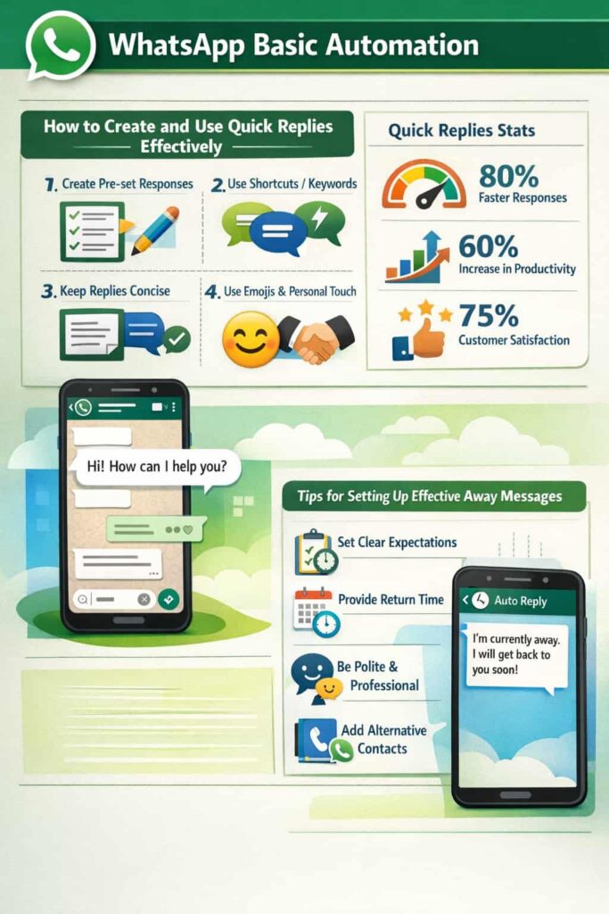 WhatsApp Basic Automation Quick Replies & Away Messages